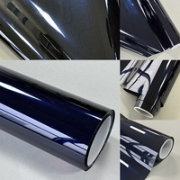 Rouleaux de film de protection de peinture auto-cicatrisant en TPU noir cristal bleu de luxe, épaisseur 7,5 mil, anti-UV, pour changement de couleur de carrosserie automobile