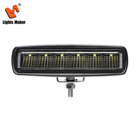Barre lumineuse LED universelle 30W 6,2 pouces, faisceau large et concentré, étanche IP67, 9-30V 12V 24V 2400LM, boîtier en aluminium, remplacement