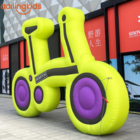 Structures gonflables personnalisées en forme de vélo, mascottes de dessins animés pour la décoration commerciale des centres commerciaux