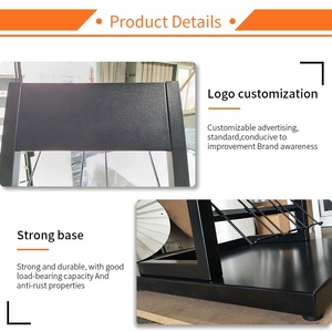 Expositor de suelo personalizado curvo de gran capacidad para azulejos de cuarzo, con diseño hueco de múltiples ranuras para mármol y granito - Product Image 3