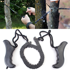 Sierra de mano de bolsillo para carpintería, resistente, de manganeso, para supervivencia al aire libre, con cremallera, negra, para camping, senderismo, caza y pesca - Product Image 2