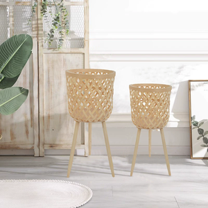 <span class=keywords><strong>Pot</strong></span> de fleurs classique <span class=keywords><strong>en</strong></span> <span class=keywords><strong>bambou</strong></span> tressé, support de plante <span class=keywords><strong>en</strong></span> bois, panier de plante <span class=keywords><strong>en</strong></span> rotin pour la décoration de la maison, salon - <span class=keywords><strong>Pot</strong></span> de sol fonctionnel - Product Image 5