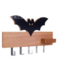 Bat Over Door Hook Wooden <b>Clothes</b> <b>Rack</b> No Drilling Required Bedroom Wall Mounted Storage Organizer - Product Image 1