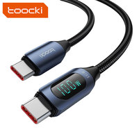 Câble Type C Toocki en gros, 100W, 5A, chargeur super rapide, câble tressé en nylon, câble Tipo C pour Samsung