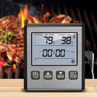 Termometer daging BBQ Digital kawat penjualan laris termometer suhu makanan dapur elektronik plastik penggunaan ganda
