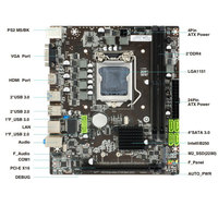 Factor de forma Esonic Micro-ATX B250 compatible con procesadores 6/7/8/9th Gen Core i7/ i5/I3/Pentium/Celeron