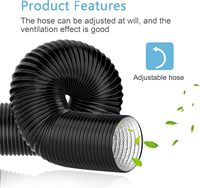 Conduit en aluminium de feuille de Combi de PVC de Lakeso Havc haut conduit flexible ignifuge pour Buildking