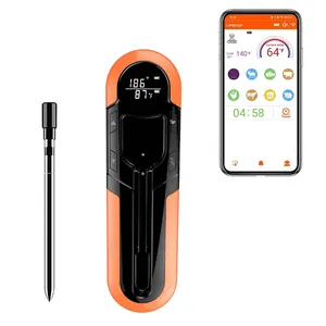 IP66 Waterproof BBQ Thermometer Wireless Bluetooth Cooking Grill Food Meat Thermometer With Rechargeable Host