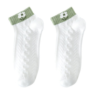 Women's Ankle Socks With Floral Pattern Breathable Sweat Absorbing Spring Summer Casual Short Socks - Product Image 5
