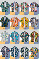T-shirt hawaïen à manches courtes Kango, haut à imprimé floral décontracté pour le quotidien et les vacances