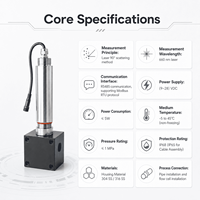 Électrode de turbidimètre laser 860 nm, 0-100 NTU, résolution 0,001 NTU, capteur RS485 Modbus-RTU
