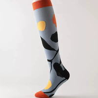 Nouvelles chaussettes de compression sportives pour hommes et femmes, chaussettes de mollet imprimées graffiti, chaussettes en nylon pour la corde à sauter et le cyclisme