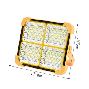 IP65 ABS lampu Kemah tenaga surya portabel, lampu LED taman tenaga surya portabel 50W/100W untuk berkemah