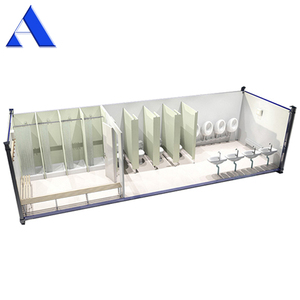 화장실 및 샤워 유닛이있는 맞춤형 20 피트 20ft 휴대용 스틸 욕실 배송 용기 - Product Image 1