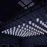 Luz LED de Pared de Matriz 3D de 15W, Cuerpo de Aluminio con Base E27, Modo de Control DMX512 para Pantalla de Píxeles en Paredes de Hoteles