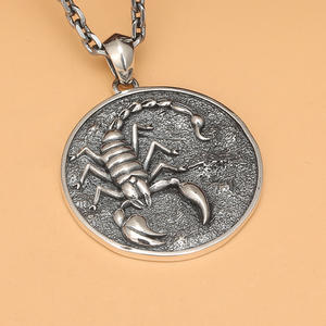 Collar con Colgante de Escorpión <span class=keywords><strong>Rey</strong></span> de Plata de Ley 925 PANKOO al por Mayor, Chapado en Rodio, Joyería de Moda, Regalo - Product Image 6