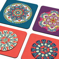 Sous-verres personnalisés en cuir PU, design oriental, pour disques vinyles, accessoires de décoration de table, 3 mm, diamètre 120-220 mm