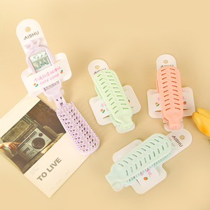 Peine Plegable Aishu de 15 cm, Diseño de Dibujos Animados en Colores Variados, para el Cuidado del Cabello - Product Image 1