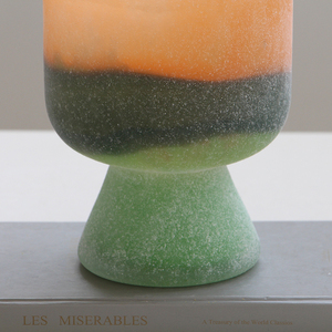 <span class=keywords><strong>Vaso</strong></span> Hurricane in Vetro Soffiato a Mano Personalizzato <span class=keywords><strong>con</strong></span> Base a Piedistallo, Design a Blocchi di Colore <span class=keywords><strong>con</strong></span> Texture Sabbia, Portacandele Art Déco per Matrimoni - Product Image 6