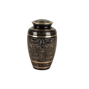 Fournitures funéraires de qualité supérieure en laiton massif urnes de crémation cendres commémoratives tenant des bocaux de fabricant indien - Product Image 3