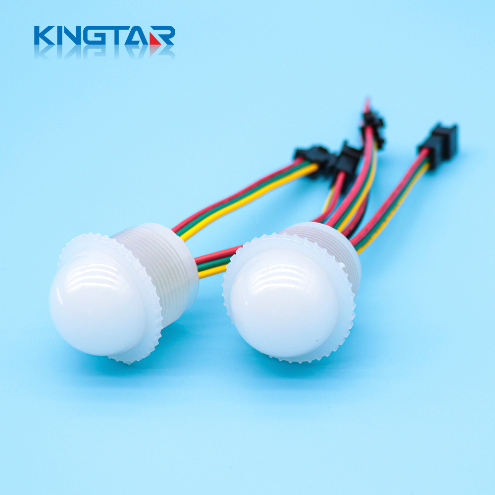 Architectural RGB Pixel Lighting 12V RGB Amusement Light 26mm 3 LEDs LED Pixel Point Lights IP65 Commercial Outdoor Pixel Light