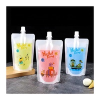 Sac à fermeture éclair liquide de jus recyclable pour poche à bec pour enfants avec impression par gravure modèle uni à usage alimentaire industriel