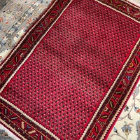 Tapis en laine noué à la main en gros, 167*116cm, rouge intense, motif Boteh sur toute la surface, tapis persan Gabbeh pour la décoration intérieure
