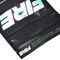 Sacs Mylar 28g personnalisés avec logo imprimé, en plastique, anti-odeur, en aluminium, refermables, à fermeture éclair, à fond plat, à l'épreuve des enfants
