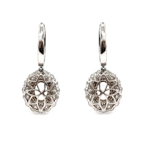 Boucles d'oreilles avec pendentif en diamant blanc et jaune, bijoux fins, tendance, polissage élevé 14k, or 100% naturel, pour femmes - Product Image 3