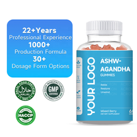 Gommes à mâcher à l'extrait d'ashwagandha GlowLeaf avec vitamine D, complément alimentaire végétalien à base d'ashwagandha