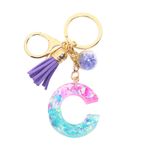 Llavero Acrílico Brillante con Letras, Nuevo 2025, Resina, Iniciales de Pareja, Colgante para Llaves, Impermeable, para Bolso de Mujer, Llavero para Coche - Product Image 4