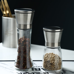 Moulin à sel et à poivre en <span class=keywords><strong>cristal</strong></span>, moulin en verre, shaker à sel et à poivre en céramique personnalisé - Product Image 2