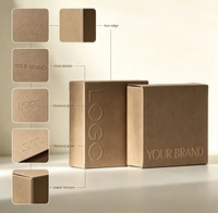 Boîte en papier kraft personnalisée avec logo en relief ou en creux, emballage en papier recyclable pour petits cadeaux, accessoires cosmétiques, produits en gros