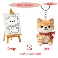 Porte-clés en peluche personnalisé de haute qualité, mignon et doux, mini-animaux en peluche, vente en gros de porte-clés en peluche