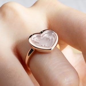 Anillo MSR-1587 de Oro de 18K Personalizado con Diamante Redondo en Forma de Corazón, Diamante de Laboratorio - Product Image 6