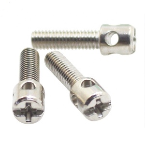 Vis de joint de compteur en acier nickelé de fabricant de fixation du Vietnam avec trou transversal dans la tête de vis pour les boîtiers d'installation - Product Image 2