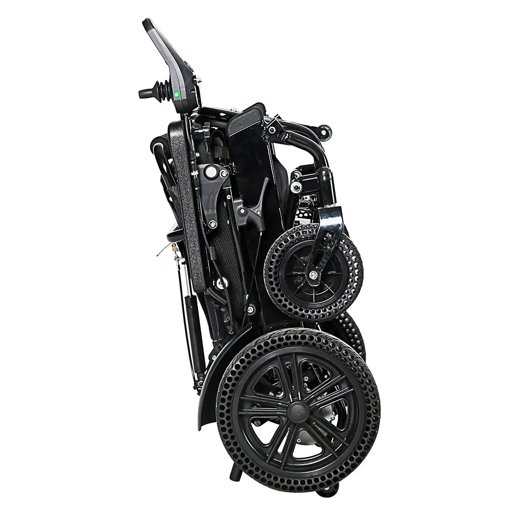 KSM-601L 접이식 경량 전동 휠체어 안락 의자 기능 휴대용 알루미늄 접이식 전동 휠체어