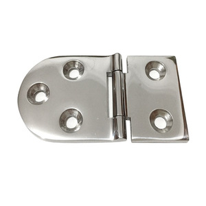 Bisagra tipo D de 76x40x4 mm de acero inoxidable con 5 orificios para puerta industrial, gabinete, barco, yate. - Product Image 2