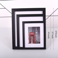 Cadre photo en bois MDF 4x6 5x7 6x8 pouces, multicolore, moderne, écologique, avec verre, pour la présentation de photos murales à la maison
