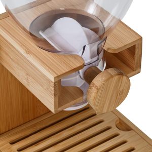 Nuovo Dispenser Classico in Legno per Cereali e Caramelle, Contenitore Compatto da Banco per Alimenti Secchi, con Controllo Singolo e Vano Porta Snack - Product Image 5