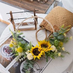 CallaFloral <b>Sunflower</b> Artificial Flower Bouquet Wall Decoration Home Decor Wedding Props CF01290 - Product Image 1