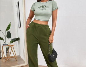 T-Shirt <span class=keywords><strong>Top</strong></span> in cotone estivo da 220gsm <span class=keywords><strong>Top</strong></span> <span class=keywords><strong>Crop</strong></span> <span class=keywords><strong>Top</strong></span> da donna di alta qualità - Product Image 5