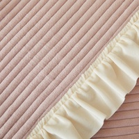 Nouvelle Coussin de Canapé en Flanelle Ultra Douce Couleur Unie Style Coréen Frais Antidérapant avec Volants pour Automne Hiver