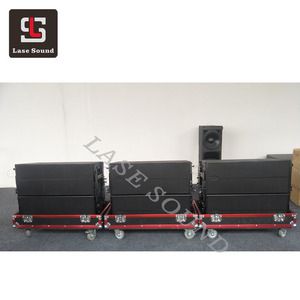 Altavoces de matriz de línea de audio y vídeo profesionales duales de 10 pulgadas, sistemas PA con amplificador de 600W para uso en exteriores - Product Image 3
