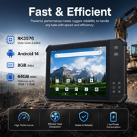 Tablette industrielle robuste 10,1 pouces IP68 étanche à la poussière et à l'eau Android 14 8+64 Go Octa Core RK3576 10000 mAh pour l'extérieur et la construction