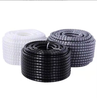 Tube de gestion de câbles en plastique flexible 28 mm/32 mm, multi-spécifications, tube de protection avec options de couleurs noir/gris/blanc