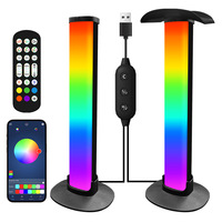 Lampu RGBIC Pintar Sinkronisasi Musik untuk Gaming, Lampu Ambient 2-Pack, Kontrol Bluetooth via Aplikasi & Suara, Lampu Desktop Flow untuk TV, PC, Esports
