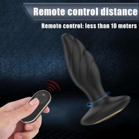 Vente en gros OEM, télécommande sans fil, plug anal électro-stimulant, perles rotatives, 9 vibrations, IPX7, silicone, jouets pour hommes, livraison directe d'usine, ODM