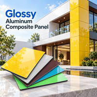Panneau composite en aluminium brillant de 3 mm, couleur argent, pour panneaux d'affichage découpés par CNC
