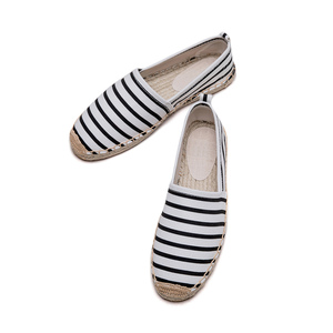 Nuevas Alpargatas de Lona Blancas y Negras a la Moda, Mocasines Tejidos de Yute, Cosidos a Mano, Transpirables, Planos, para la Playa y Uso Diario - Product Image 3
